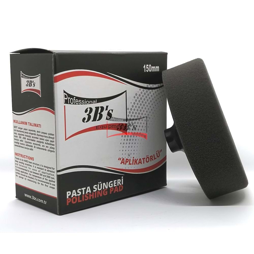 3BS APL.CİLA SÜNGERİ SİYAH 150MM