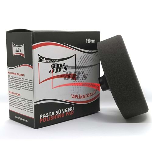3BS APL.CİLA SÜNGERİ SİYAH 150MM